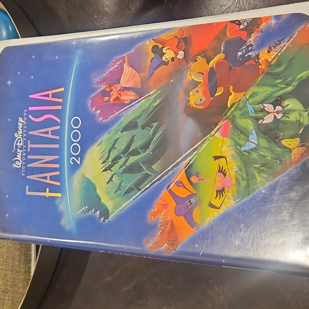 Disney Fantasia 2000 VHS with Vibrant Blue and Green Cover